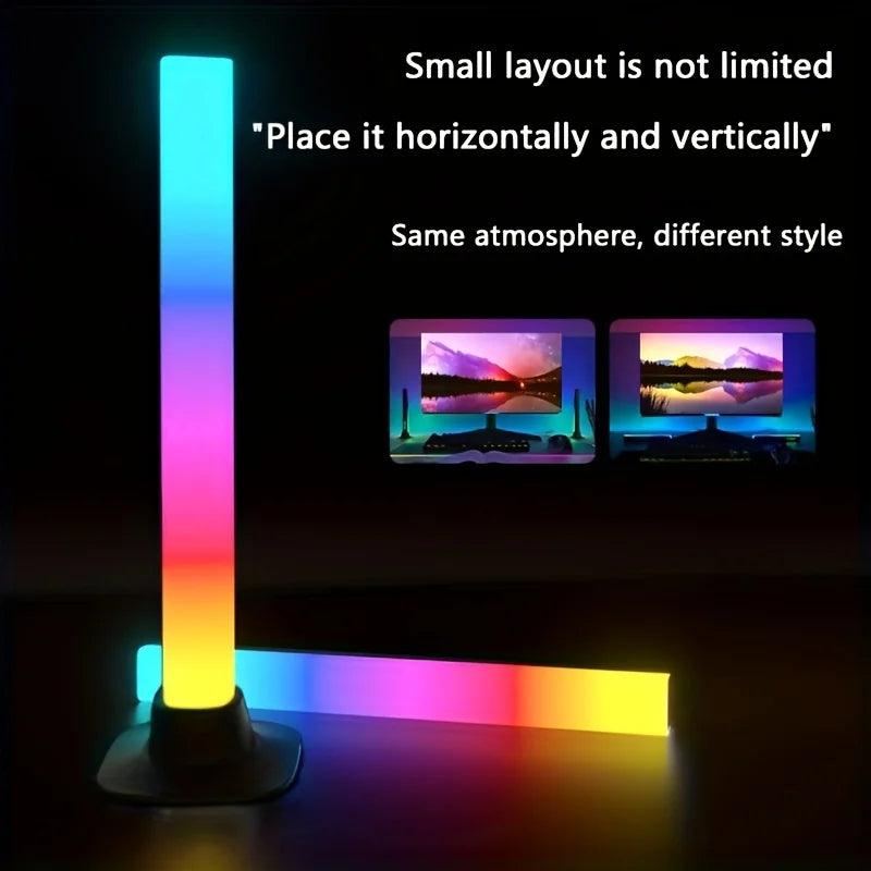 TECHTRONICS Smart LED Music Light Bar: RGB Ambient Lighting for TV Backlight, Game Room, and Dance with Remote and Tuya App Control - Tech Tronics